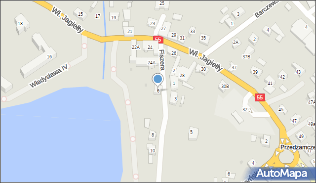 Sztum, Fiszera, 6, mapa Sztum