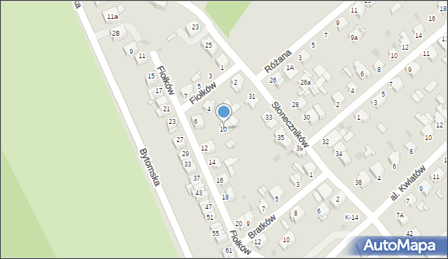 Tarnowskie Góry, Fiołków, 10, mapa Tarnowskie Góry
