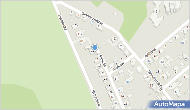 Tarnowskie Góry, Fiołków, 13, mapa Tarnowskie Góry