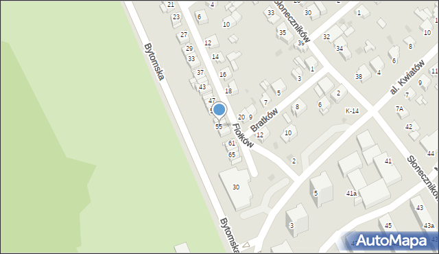 Tarnowskie Góry, Fiołków, 55, mapa Tarnowskie Góry