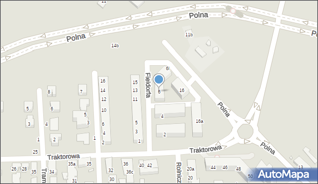 Toruń, Fieldorfa-Nila Augusta Emila, gen., 6, mapa Torunia