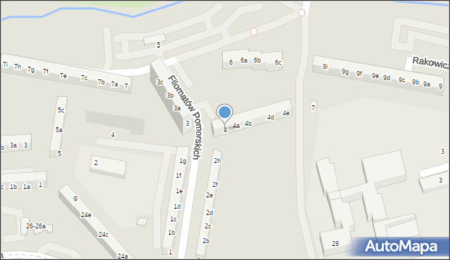 Toruń, Filomatów Pomorskich, 4, mapa Torunia