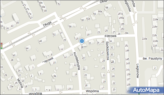 Toruń, Filtrowa, 16, mapa Torunia