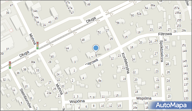 Toruń, Filtrowa, 9, mapa Torunia