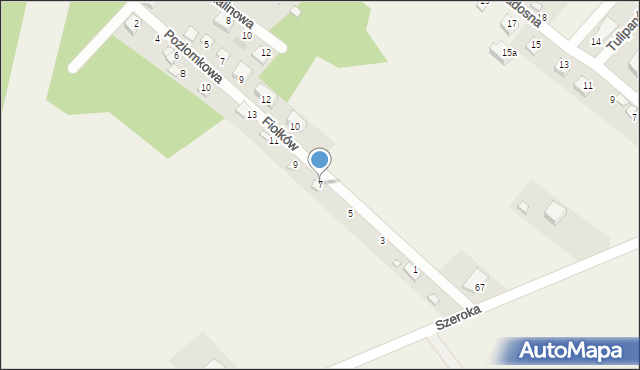 Tuliszów, Fiołków, 7, mapa Tuliszów