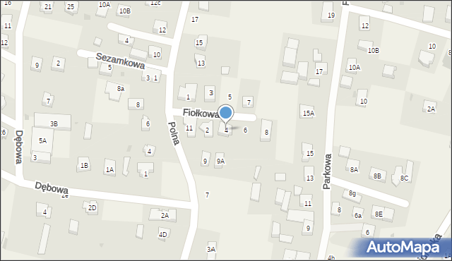 Tyniec Mały, Fiołkowa, 4, mapa Tyniec Mały