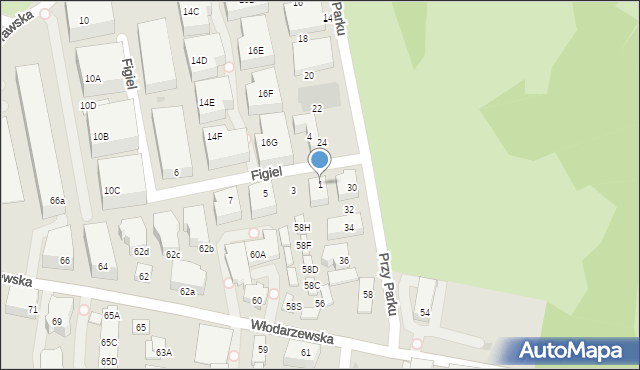 Warszawa, Figiel, 1, mapa Warszawy