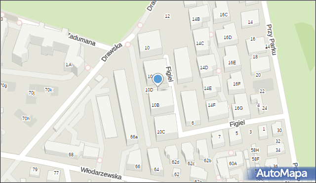 Warszawa, Figiel, 6a, mapa Warszawy