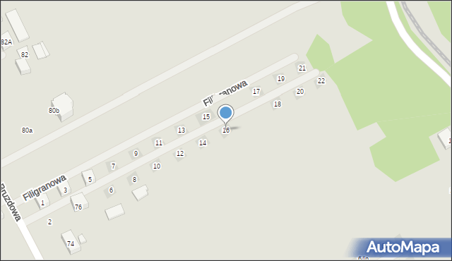 Warszawa, Filigranowa, 16, mapa Warszawy
