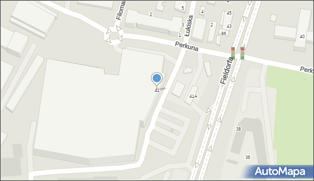 Warszawa, Fieldorfa-Nila Augusta Emila, gen., 41, mapa Warszawy