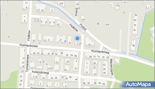 Warszawa, Fiołków, 20, mapa Warszawy