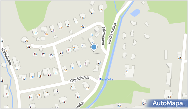 Wisła, Fiedorowska, 17b, mapa Wisła