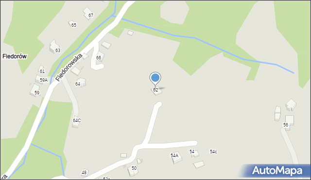 Wisła, Fiedorowska, 62, mapa Wisła