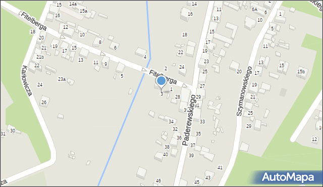 Wojkowice, Fitelberga, 3, mapa Wojkowice