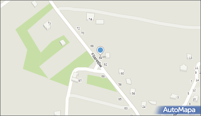 Zawiercie, Filaretów, 64, mapa Zawiercie