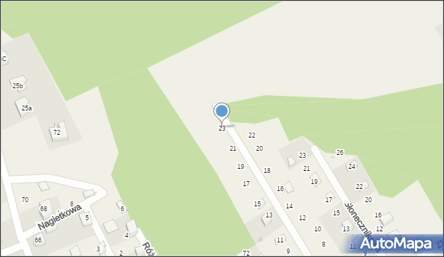 Zbychowo, Fiołkowa, 23, mapa Zbychowo