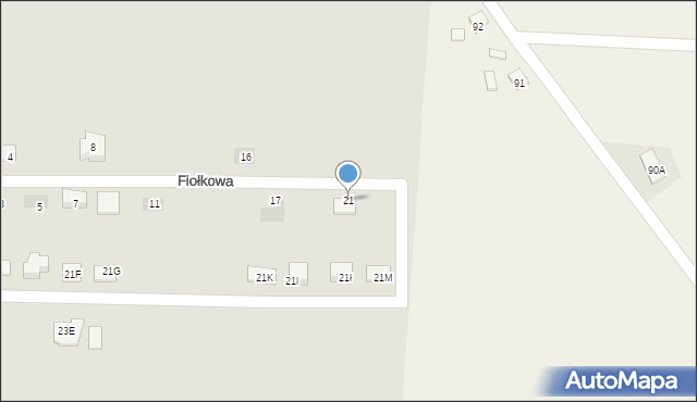 Żnin, Fiołkowa, 21, mapa Żnin