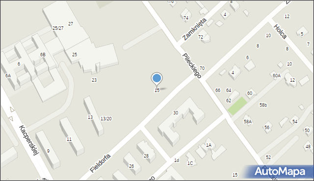 Żyrardów, Fieldorfa-Nila Augusta Emila, gen., 15, mapa Żyrardów