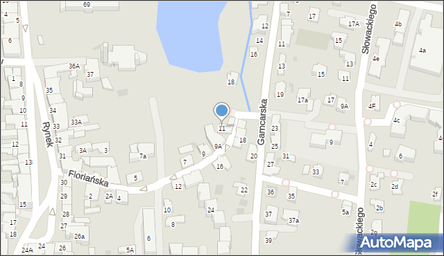 Andrychów, Floriańska, 11, mapa Andrychów