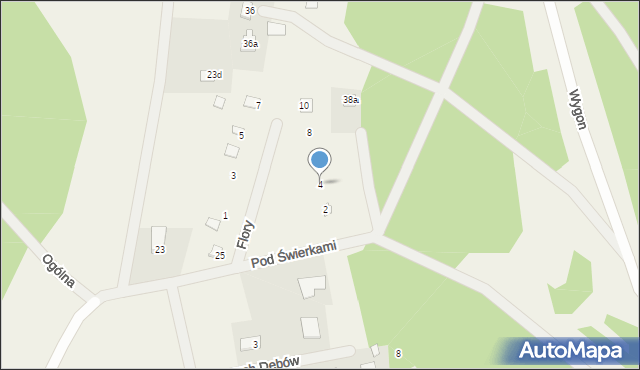 Arciechów, Flory, 4, mapa Arciechów