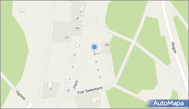 Arciechów, Flory, 8, mapa Arciechów
