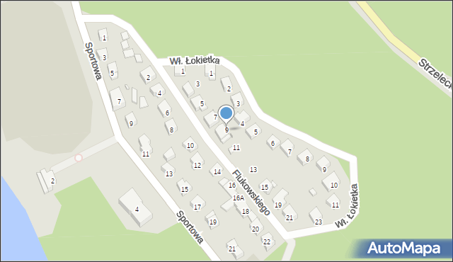 Barlinek, Flukowskiego Stefana, 9, mapa Barlinek