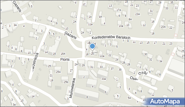 Bochnia, Floris, 20, mapa Bochni