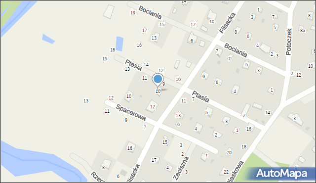 Brzeźce, Flisacka, 10, mapa Brzeźce
