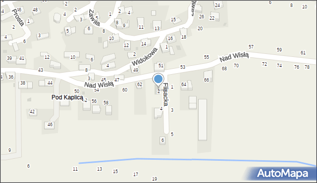 Czernichów, Flisacka, 2, mapa Czernichów