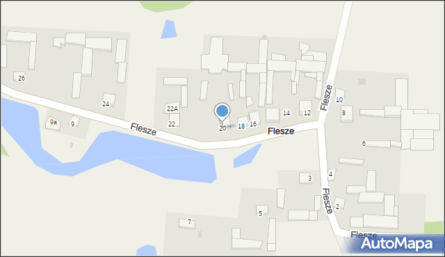 Flesze, Flesze, 20, mapa Flesze