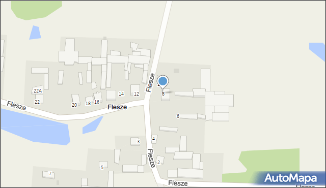 Flesze, Flesze, 8, mapa Flesze