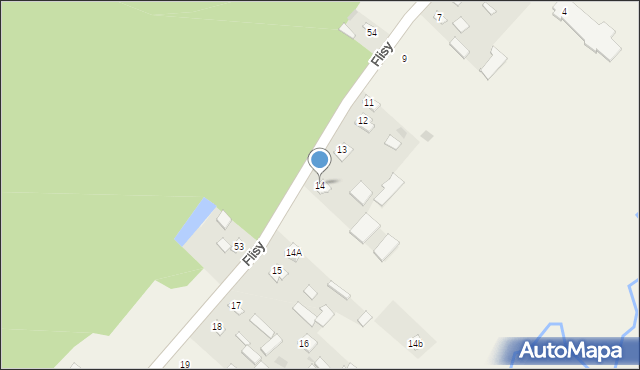 Flisy, Flisy, 14, mapa Flisy