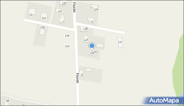 Florek, Florek, 11C, mapa Florek