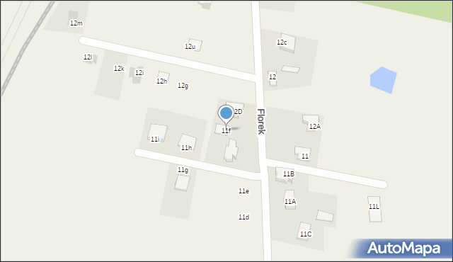 Florek, Florek, 11f, mapa Florek
