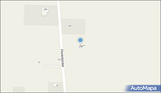 Florentynów, Florentynów, 10p, mapa Florentynów