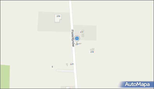 Florentynów, Florentynów, 10r, mapa Florentynów