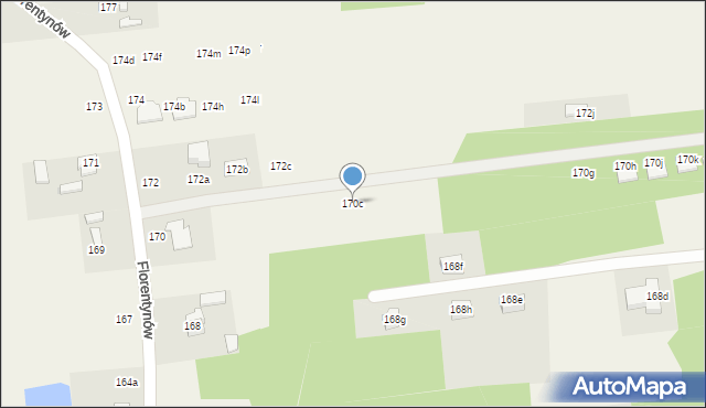 Florentynów, Florentynów, 170c, mapa Florentynów