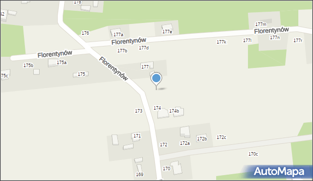 Florentynów, Florentynów, 174e, mapa Florentynów
