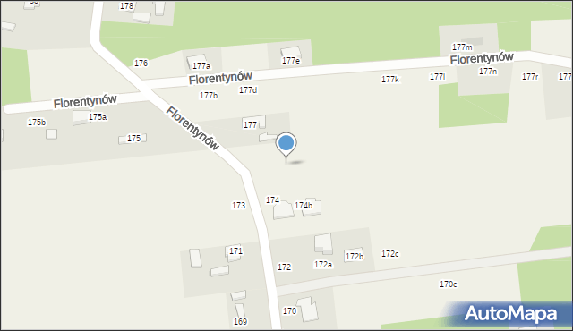 Florentynów, Florentynów, 174f, mapa Florentynów