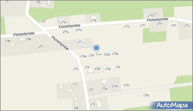 Florentynów, Florentynów, 174g, mapa Florentynów