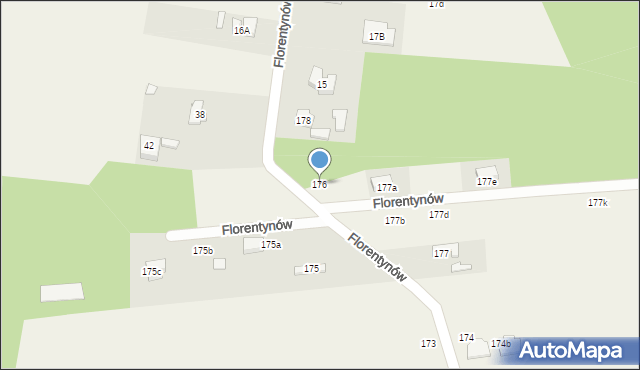 Florentynów, Florentynów, 176, mapa Florentynów