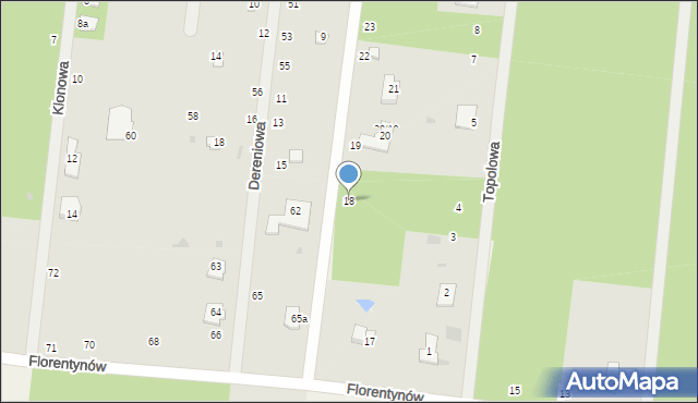 Florentynów, Florentynów, 18, mapa Florentynów