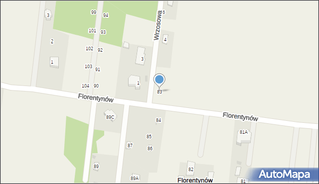 Florentynów, Florentynów, 83, mapa Florentynów
