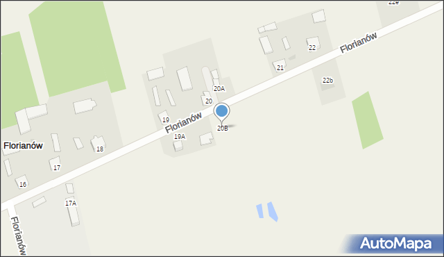 Florianów, Florianów, 20B, mapa Florianów