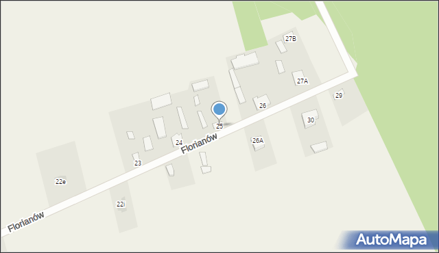Florianów, Florianów, 25, mapa Florianów
