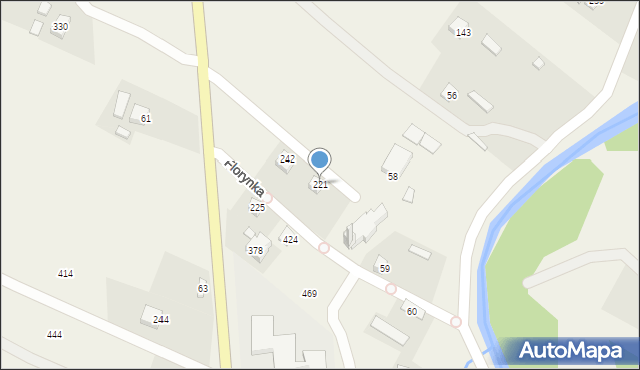 Florynka, Florynka, 221, mapa Florynka