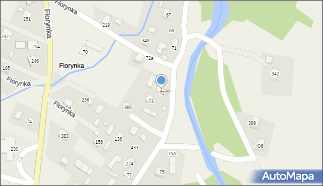 Florynka, Florynka, 72, mapa Florynka