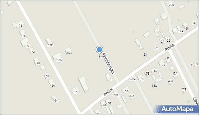 Garwolin, Floriańczyka-Wira Jana, 3, mapa Garwolin