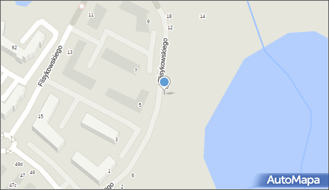 Gdańsk, Flisykowskiego Alfonsa, 8, mapa Gdańska