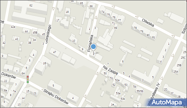 Gdańsk, Floriańska, 2, mapa Gdańska
